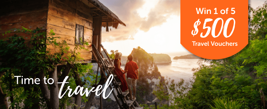 Use promo code HOLIDAY for a chance to win one of five $500 travel vouchers